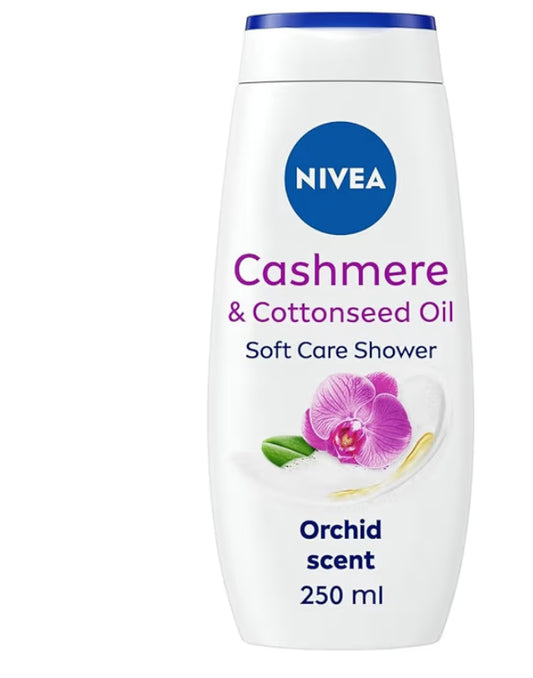 Cashmere & Cotton Oil Shower Gel (250ml), Body Wash with Vitamin C, E, and Precious Oils, Protects Skin from Drying Out and Leaves it Touchably Smooth