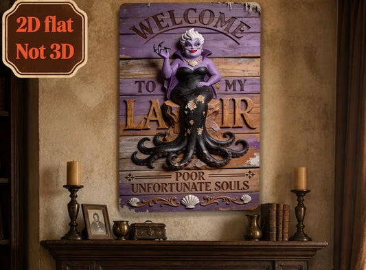 1pc Ursula Welcome Sign Theme Retro Style Metal Sign