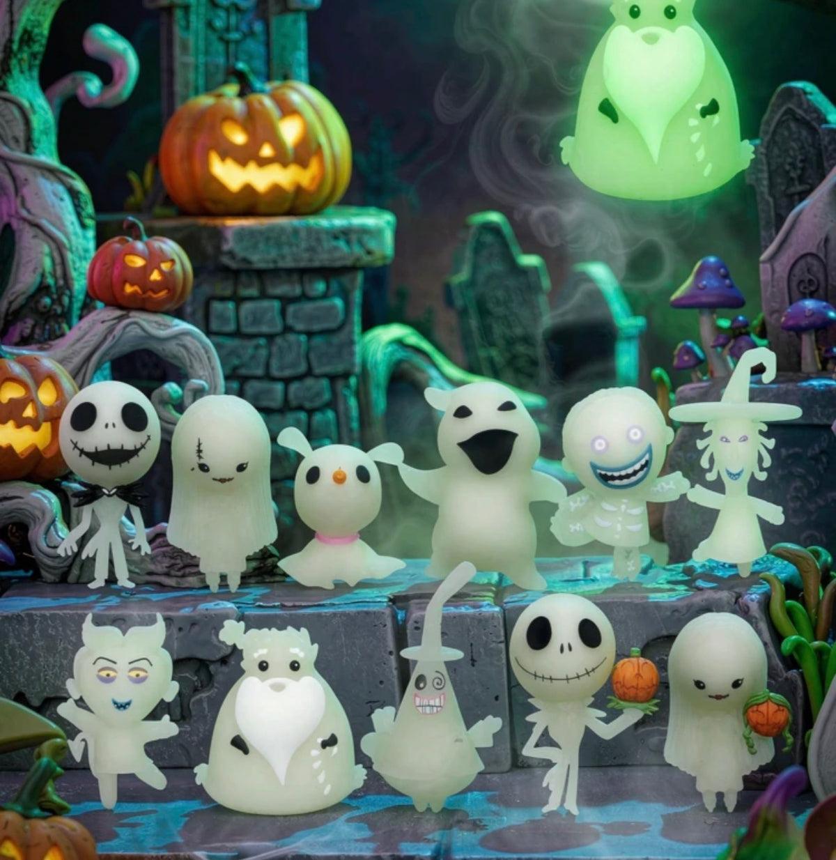 Disney 1pc Universal NBC Authorized Mystery Blind Bag 3D Non-Plush Filled Jack Sally Keychain Halloween Christmas Gift