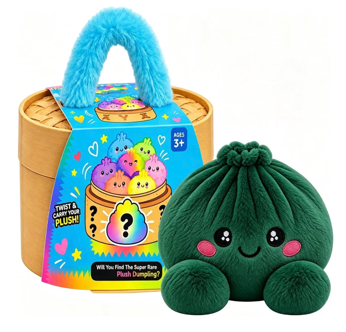 Plush Dumpling Mystery Squishy Bao Bun with Steamer Blind