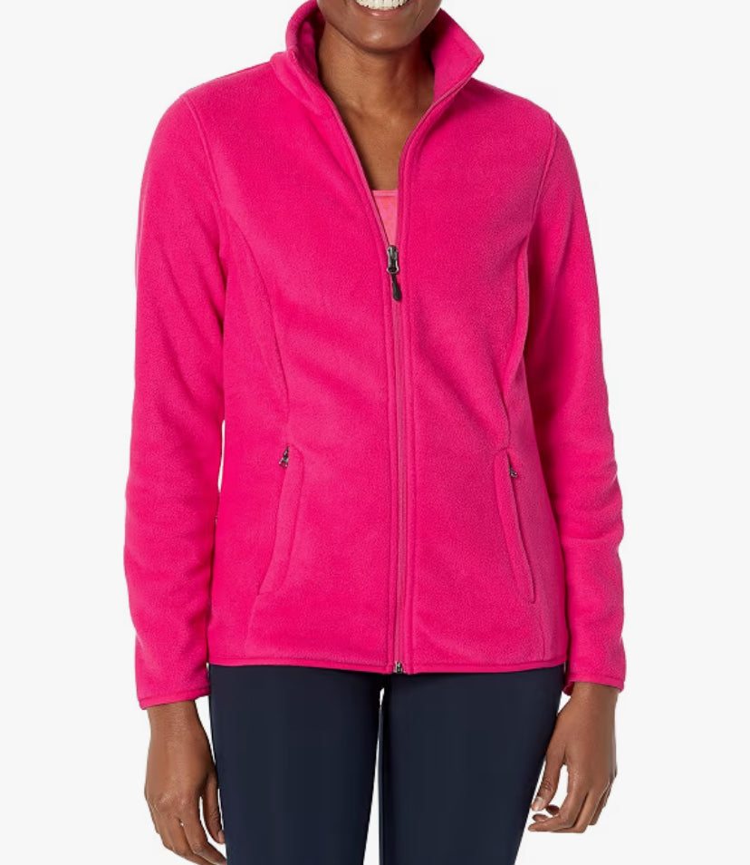 Essentials Women's Classic-fit Long-Sleeved Full Zip Polar Soft Fleece Jacket