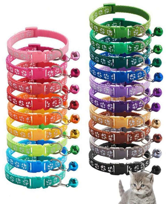 10pcs Random Color Pet Collar Suitable For Cats And Small Dogs
