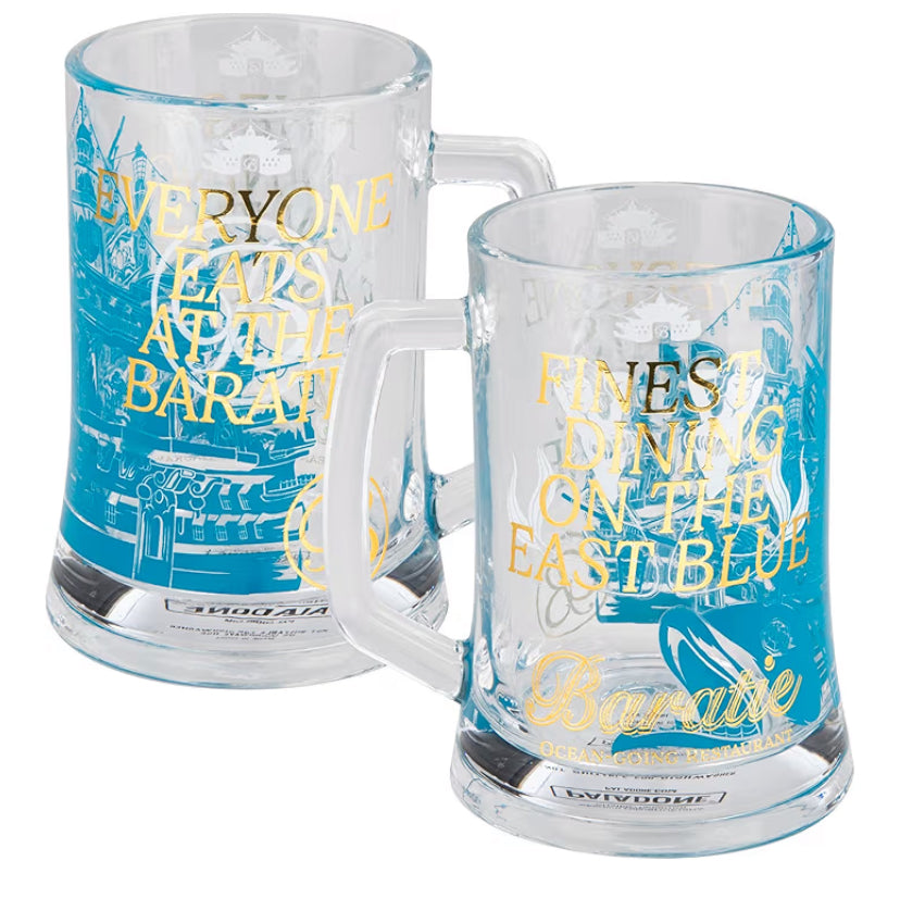 Paladone One Piece Baratie Glass Stein with Handle 500ml, Anime Pop Culture Merchandise for Fans