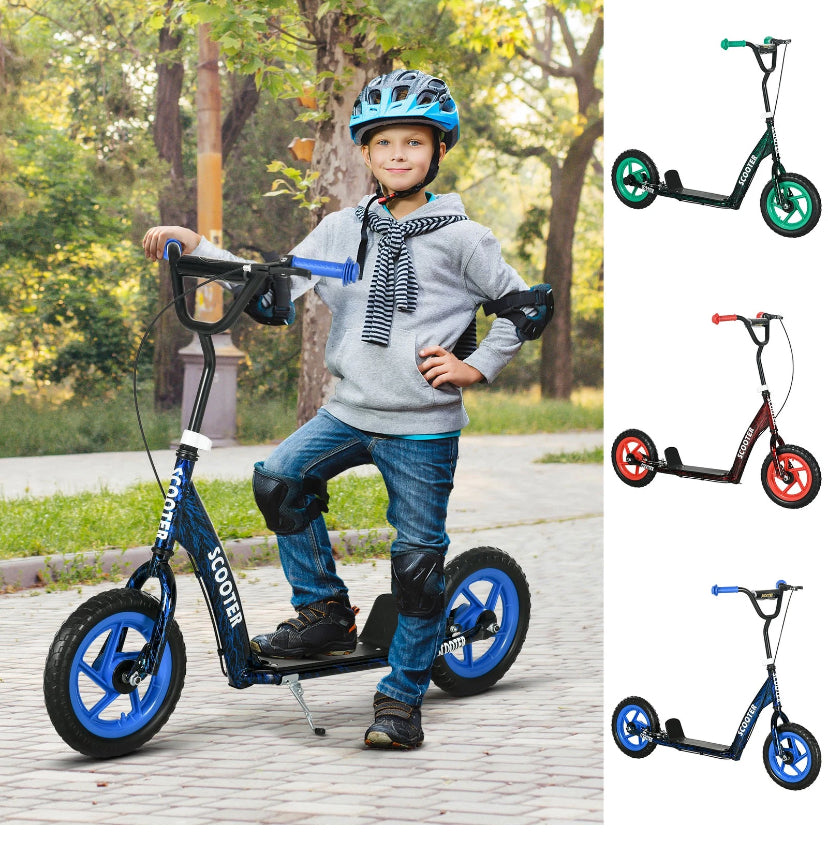 Kids Scooter with Adjustable Handlebar, Big Wheel Kick Scooter for 6-12