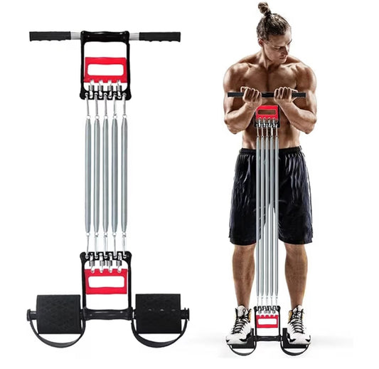 Tummy Trimmer Hand Gripper Chest Expander COVVY 3 in 1 Pull-up Bars Spring Exerciser Elastic Sit Up Pull Rope Home Fitness Equipment