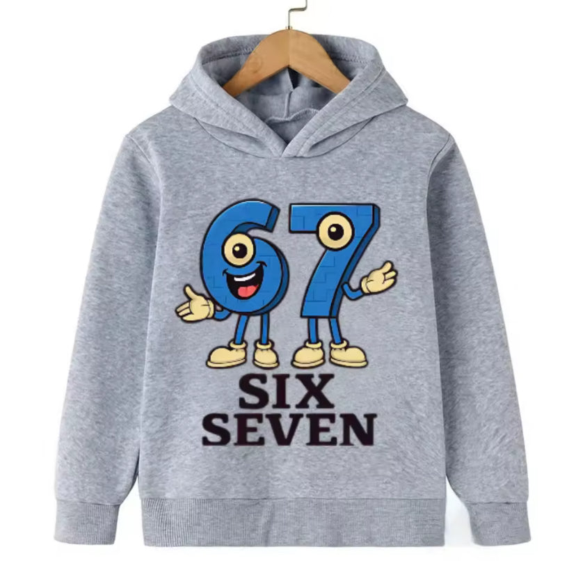 67 Baby Vibes" children's hoodie