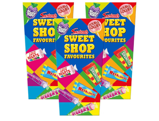 3 x Swizzels Sweet Shop Favourites Carton 324g – Assorted Retro Sweets Gift Box – Vegan Friendly – Party Sharing Treats