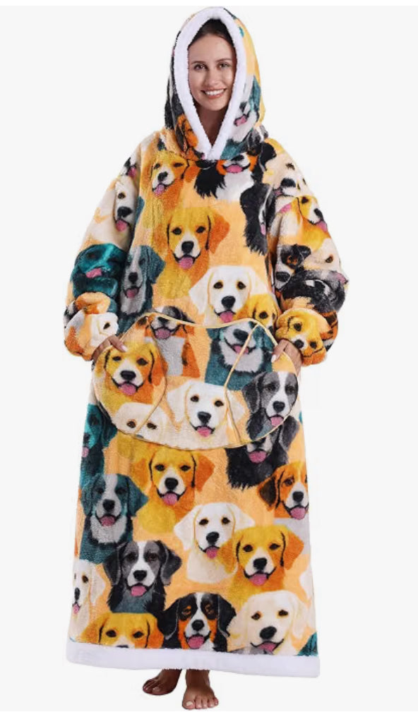 Extra Long Oversized Blanket Hoodie, Adult