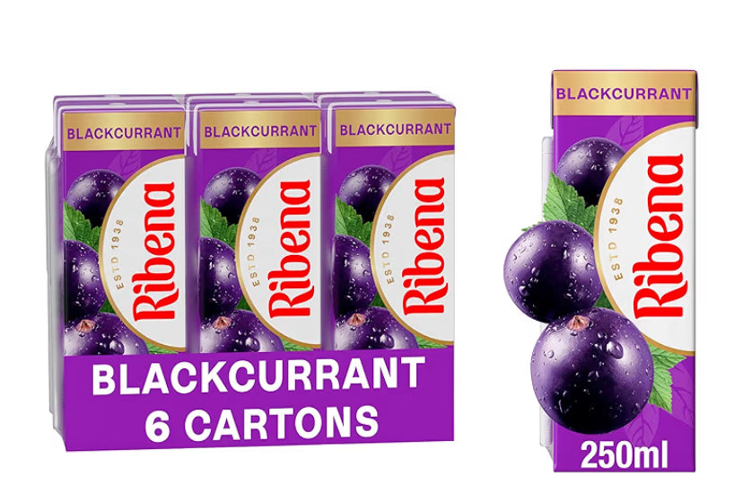 Ribena Blackcurrant Juice Drink Cartons - Multipack x2