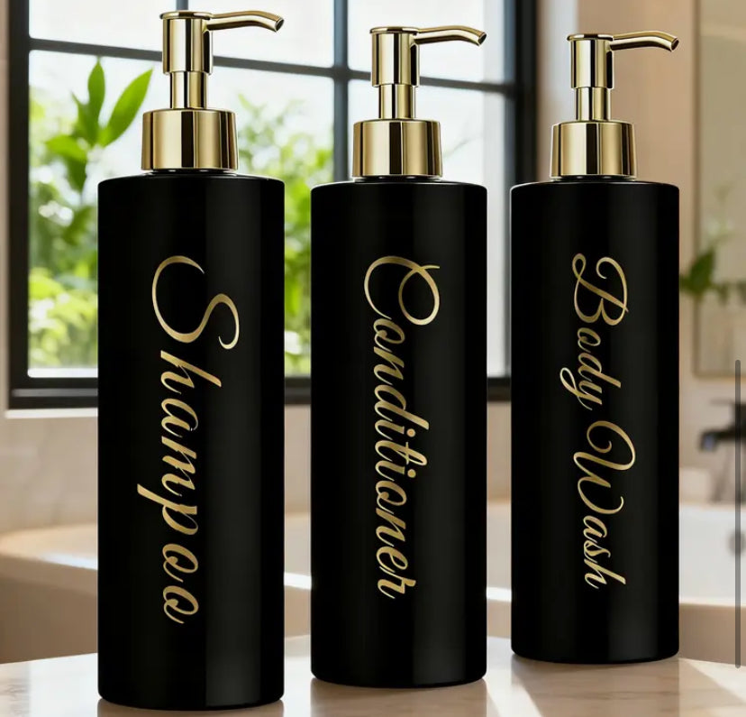 Bathroom Special Shampoo Conditioner Body Wash Dispenser 3pcs Set