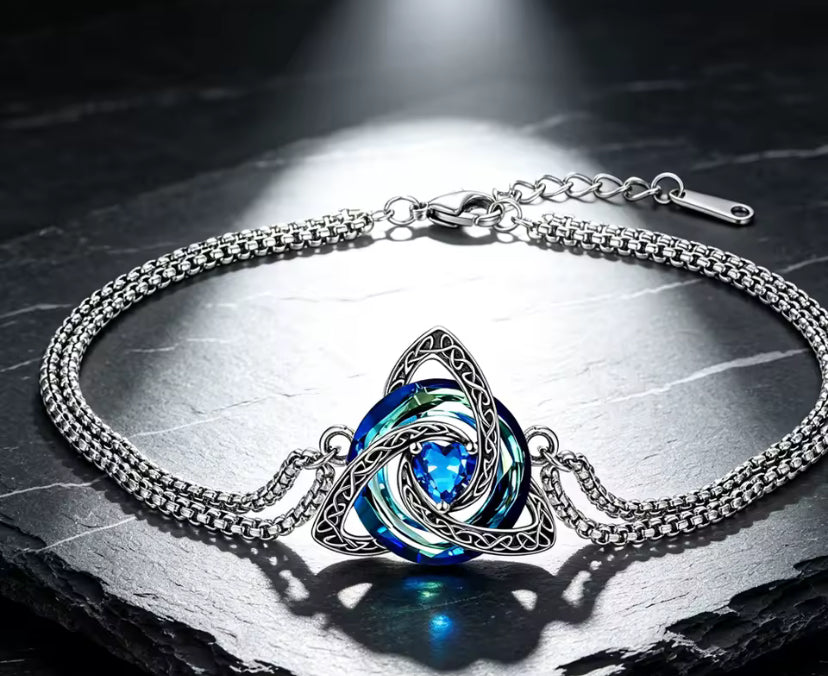 Colorful Crystal Celtic knot Bracelet