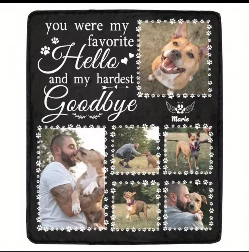 1pc Personalized Pet Photo Blanket