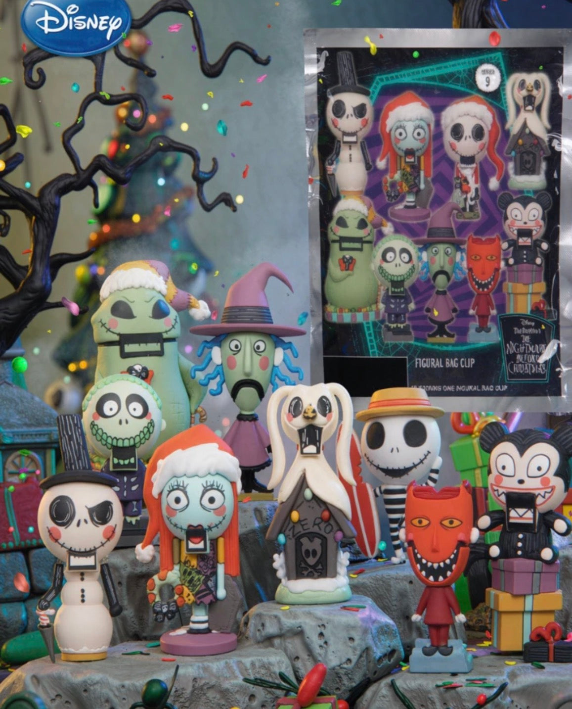 Disney 1pc Universal NBC Authorized Mystery Blind Bag 3D Non-Plush Filled Jack Sally Keychain Halloween Christmas Gift
