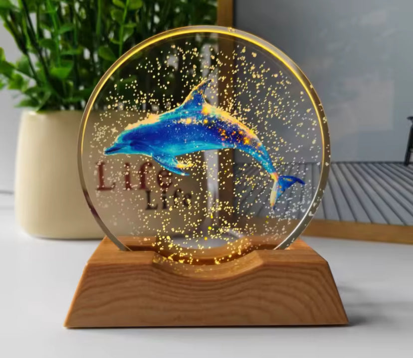 LED 3D Star Universe Crystal Ball: USB Laser Carved Night Light Decor