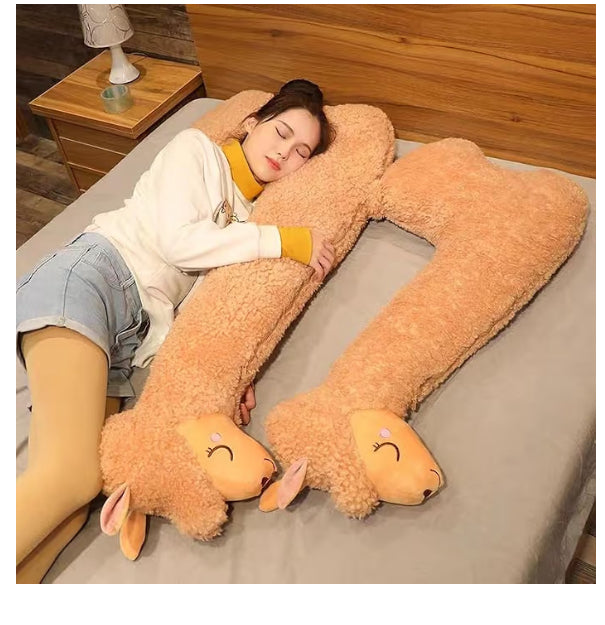 Snuggly Smile Llama Stuffed Animal Body Pillow - 40" Alpaca Plush with Rosy Cheeks & Cozy Fluff, Snuggly Llama Bean Bed Companion
