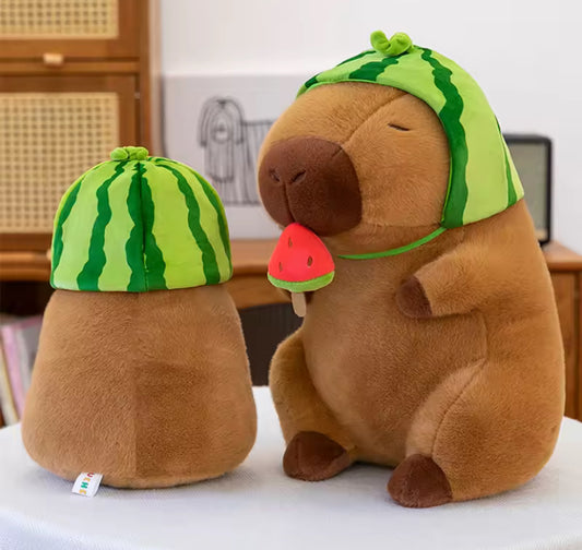 30cm Lovely Watermelon Capybara Plush Toy