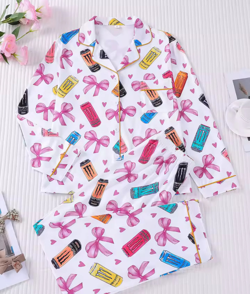 Casual Comfortable Long Sleeve Long Pants Sleepwear