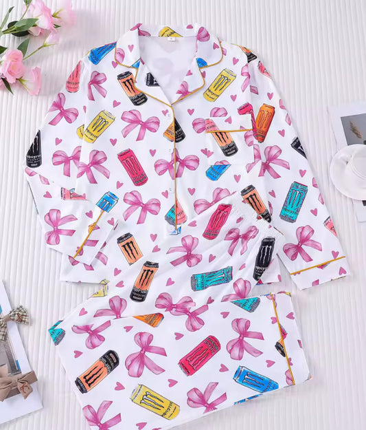 Casual Comfortable Long Sleeve Long Pants Sleepwear