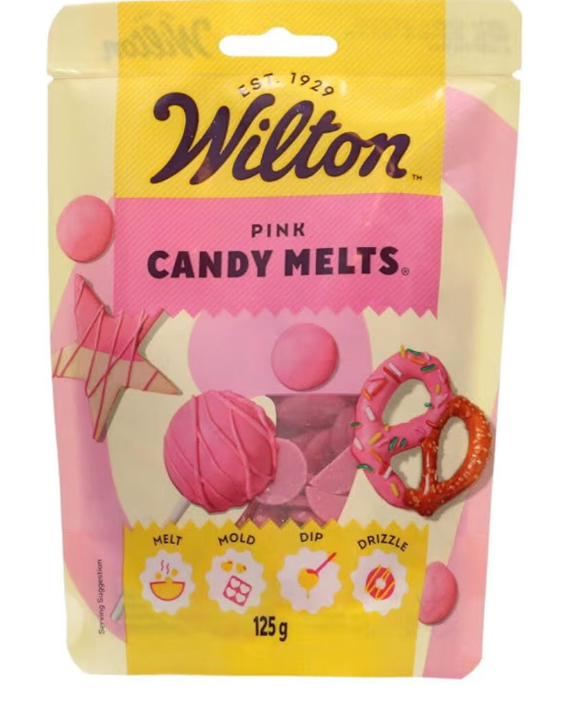 Candy Melts Pink: Melting Candy with Sweet Creamy Flavour for Molding, Dipping and Decorating, Optimal for Cake Pops, Candies, Cakes and Coating Treats - 125 g