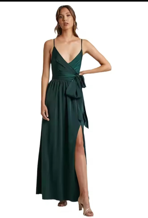 High-Waisted Woven Tank Dress Tornado Gown