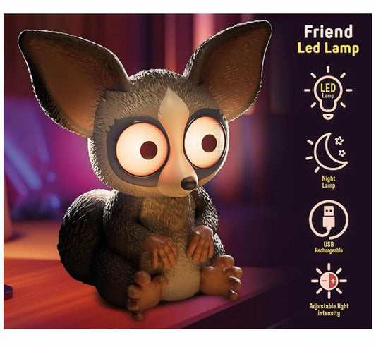 Rainy Days - Bush Baby LED Lamp from 12 Years - Adjustable Intensity Animal Nightlight - USB Type C Rechargeable - Dimmed Lighting - Teenage Bedroom - Promotes Autonomy and Relaxation