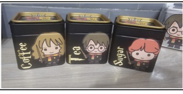 Harry Potter novelty Tea Coffee Sugar set of 3