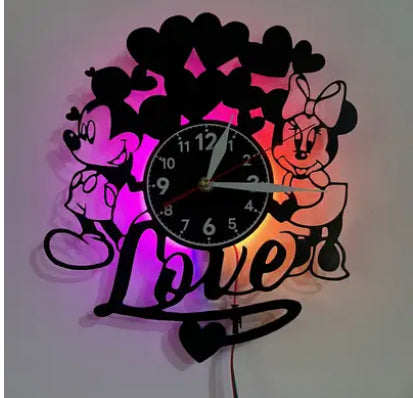 Mouse and beast theme clock