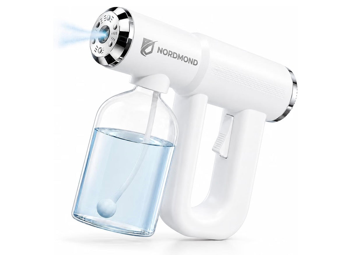 The Original Disinfectant Fogger Machine - Professional Sanitizer Sprayer - ULV Atomizer & Nano Steam Gun – Rechargeable Barber Spray Gun with Blue Light V2