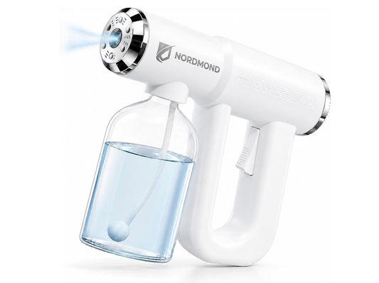 The Original Disinfectant Fogger Machine - Professional Sanitizer Sprayer - ULV Atomizer & Nano Steam Gun – Rechargeable Barber Spray Gun with Blue Light V2