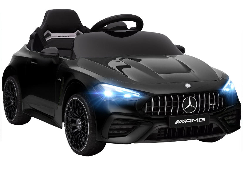 AIYAPLAY Kids Electric Car Licensed Mercedes AMG, 12V Ride On Car, Black