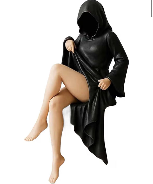 Mysterious Statue - 15CM Gothic Spooky Sculpture, Resin Statue, Mysterious Bookshelf Sculpture for Home