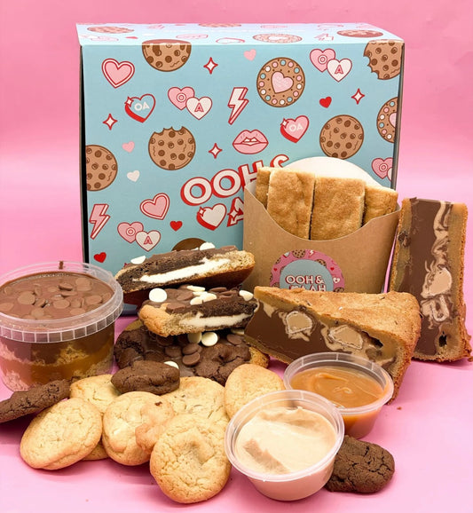 Introducing ‘The Bad Boy Reborn’ 1.5kg worth of COOKIES with all the newness and favourite flavour combinations!

What’s included I hear you ask?

Millionaire Cookie Crumbpot
Triple Chocolate Marble Stuffed Cookie
Bueno Cookie Pie Slice
Milk Chocolate Coo
