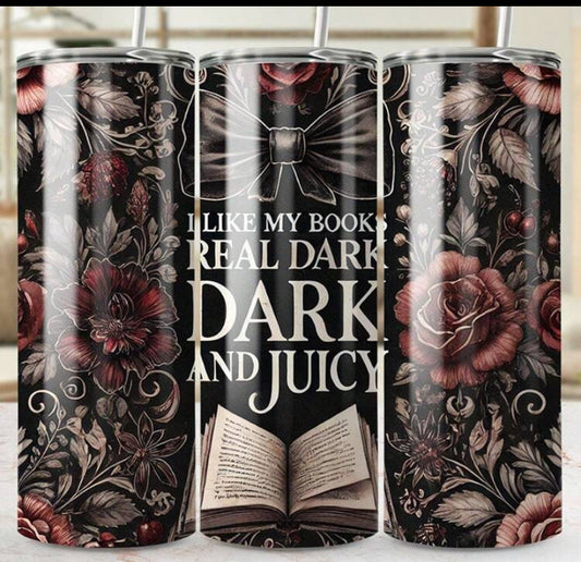 1 Piece Of 20oz Stainless Steel Straight Tube Cup, Tipping Cup, "Dark Romantic Moral Grey" Print, Double-Sided Design