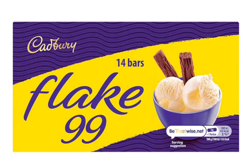 Cadbury Flake 99 Chocolate Bars, 14 x 8.25 g (Pack of 1)