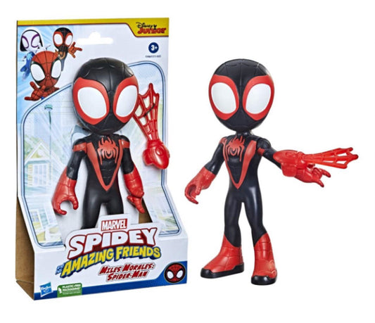 SPIDEY AND HIS AMAZING FRIENDS Hasbro Marvel Supersized Miles Morales: Spider-Man Action Figure, Preschool Toy for Age 3 and Up,Other toys, Multicolor