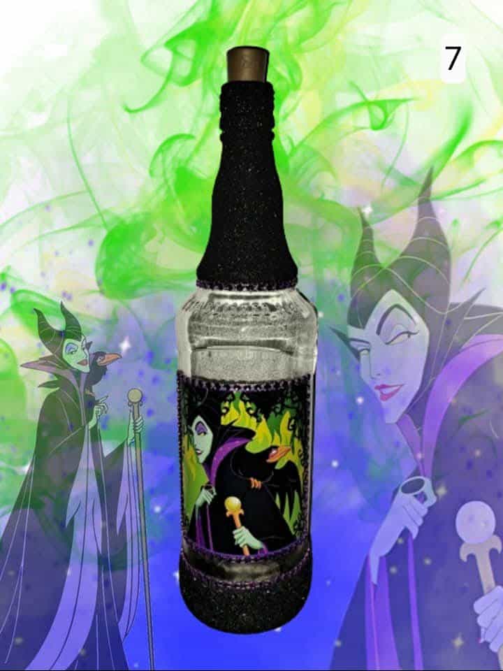 Glittered light up bottles