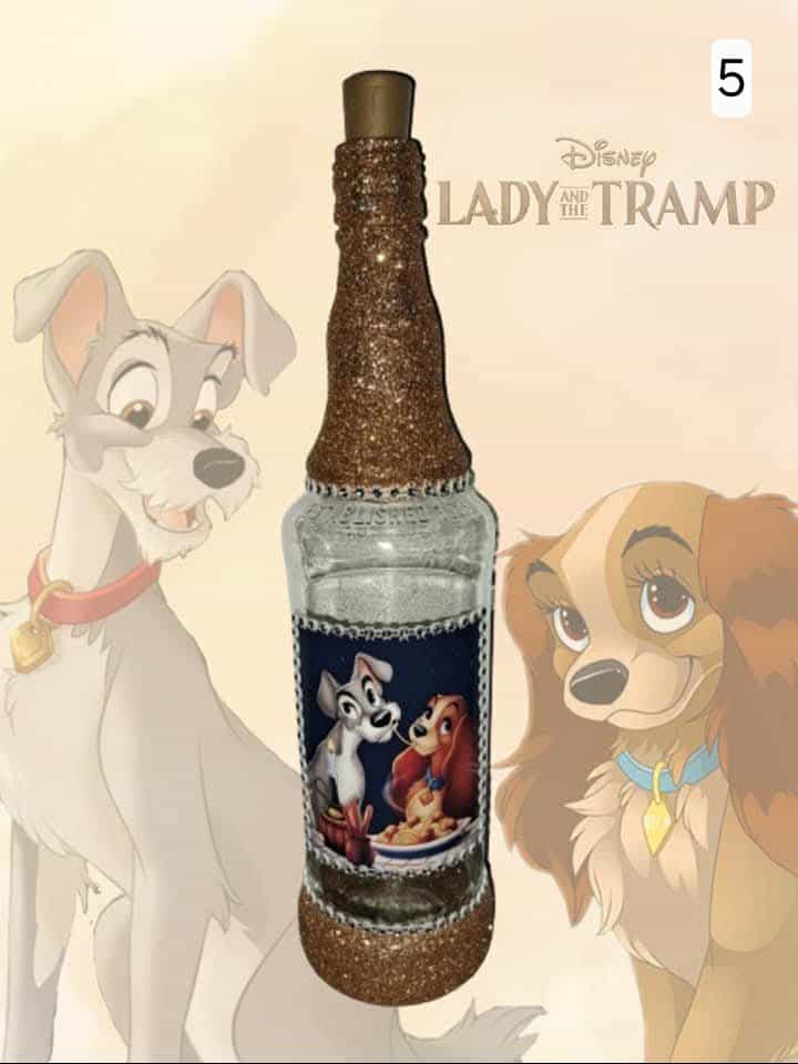 Glittered light up bottles
