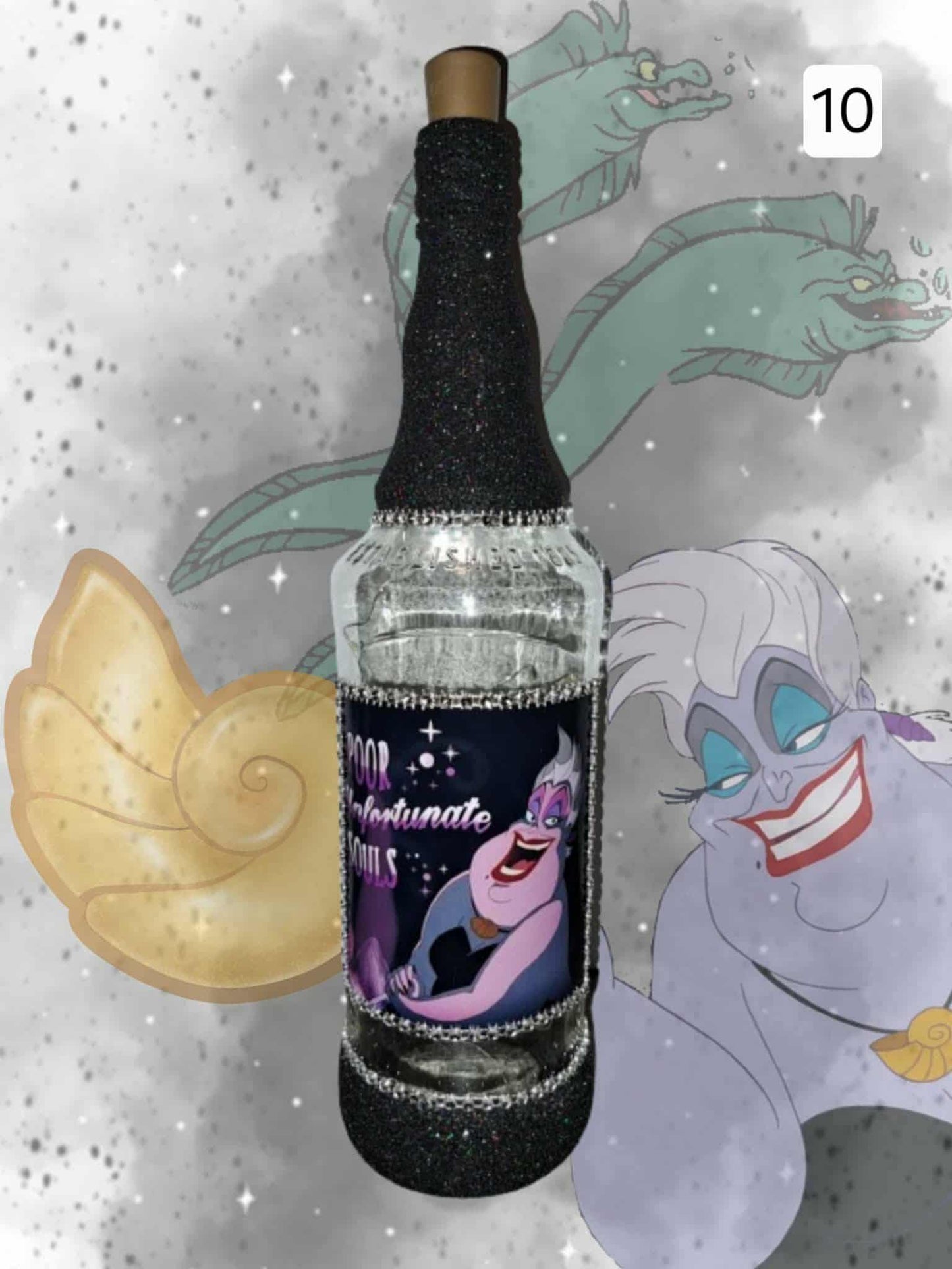 Glittered light up bottles