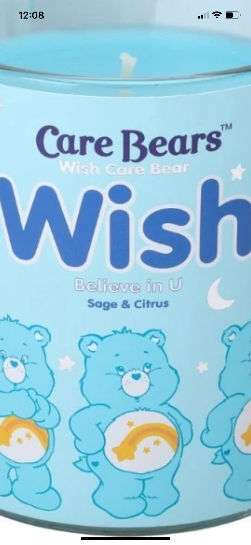 Care Bears Glass Scented Candles – Rose, Citrus, Peony Eucalyptus, Lavender Vani