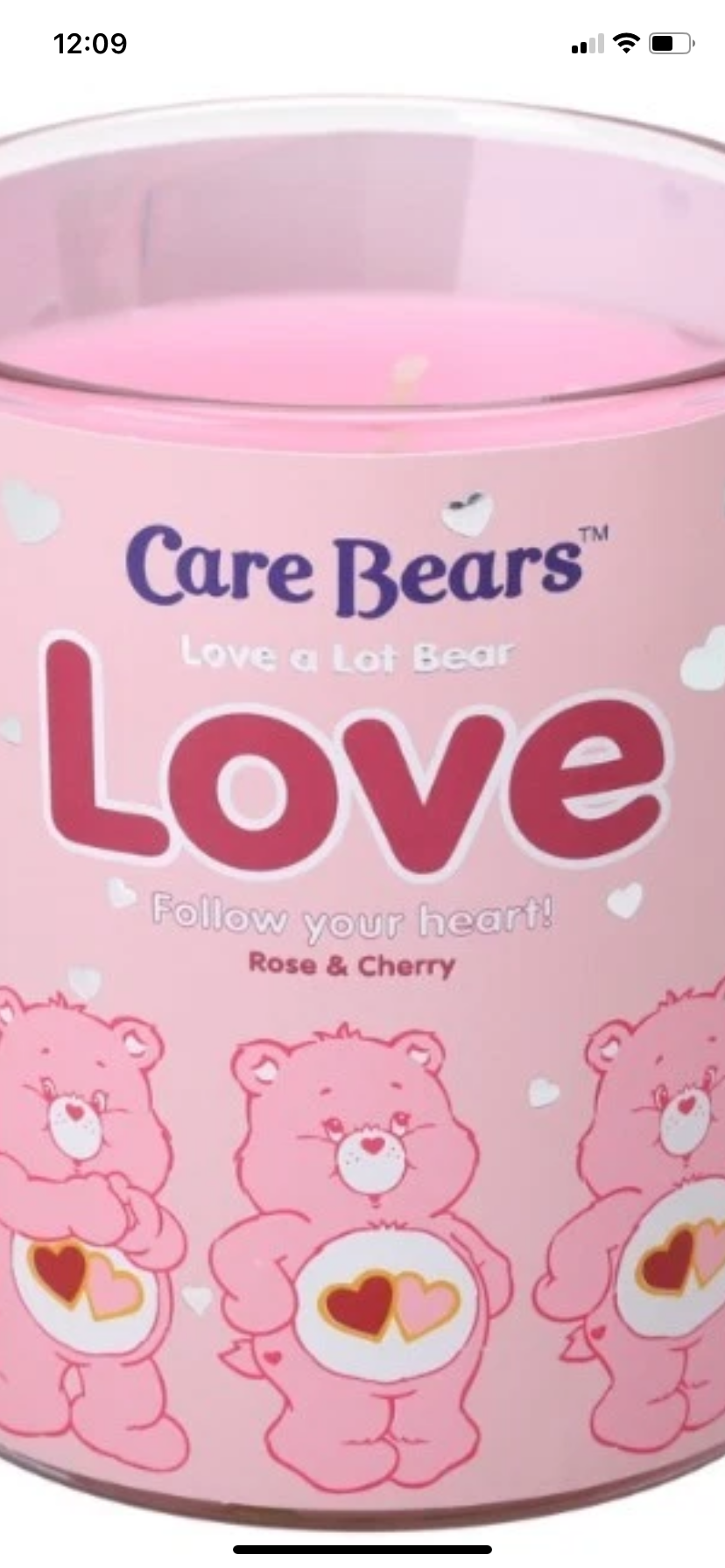 Care Bears Glass Scented Candles – Rose, Citrus, Peony Eucalyptus, Lavender Vani