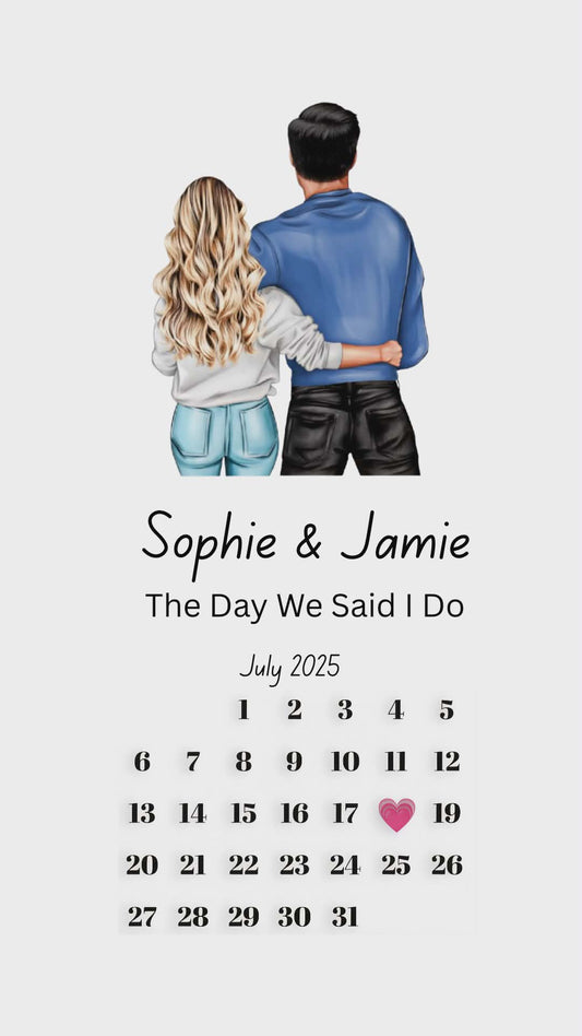Personalised prints with black or sliver frame