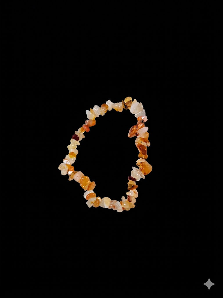 Real Crystal Chip Stretch Bracelet