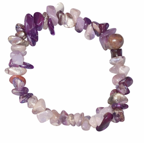 Real Crystal Chip Stretch Bracelet