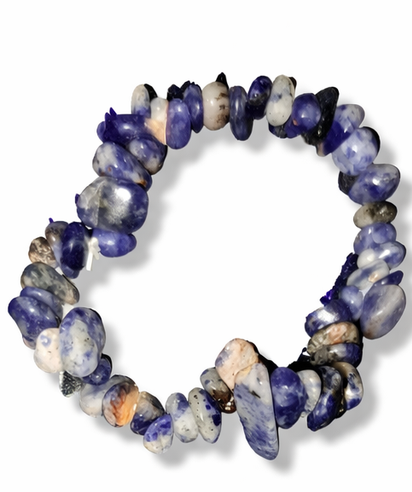 Real Crystal Chip Stretch Bracelet