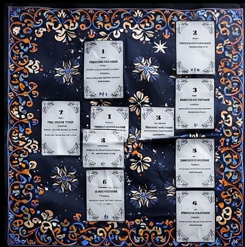 Ornate Celtic Cross Tarot Spread Altar Cloth