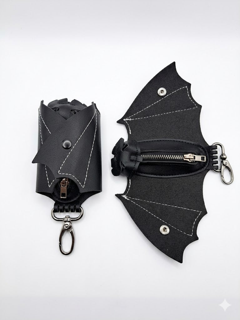 Cute Gothic Bat Coin Purse/Keyring