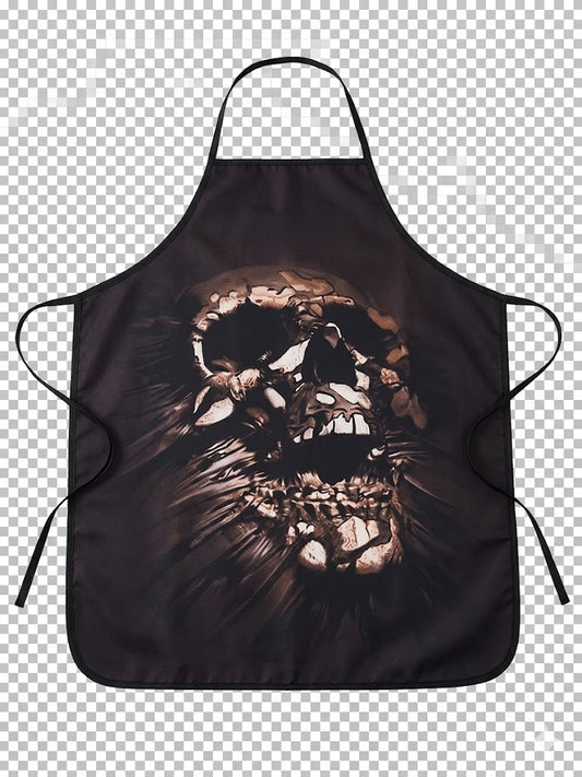 Gilded Skull Dark Chef's Apron