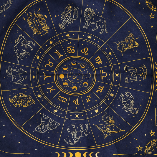 Small Tarot/Wall cloth, Black and yellow zodiac