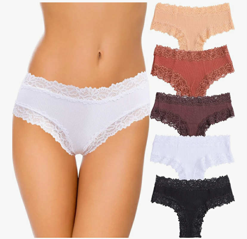 Women Lace Knickers for Women Ladies Panties Briefs Sexy Hipster Soft Pants Multipack Pack of 5
