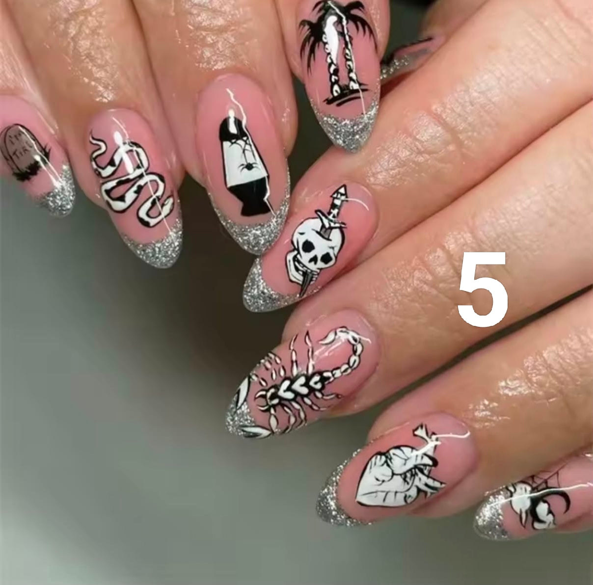 24Pcs Long Pointed Wear False Nails